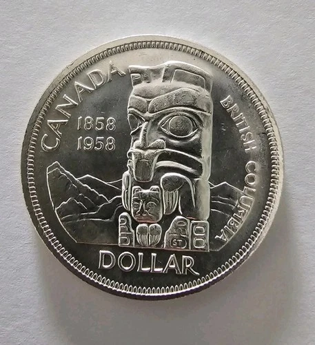 1958 Canada Silver Dollar Coin