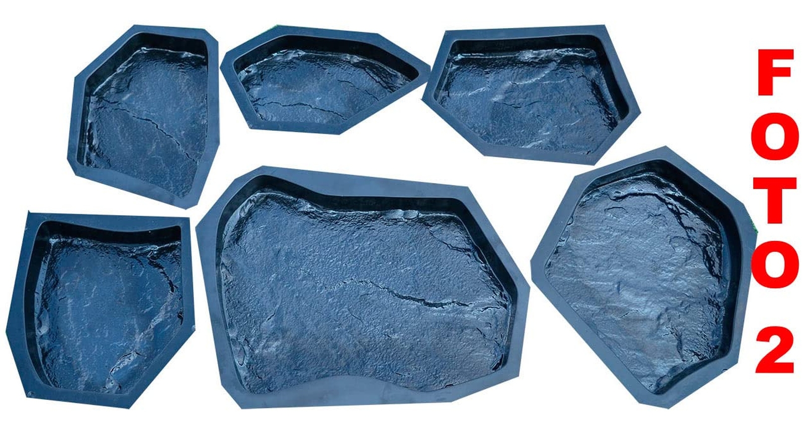 SvitMolds Concrete molds DIY Sold 6 pcs Plastic Moulds Flagstone