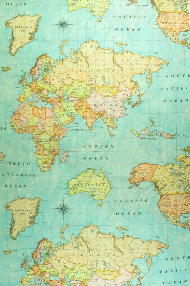 Dekostoff Weltkarte hellblau (Preis= 0,5m) - Bild 2 von 4