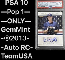 Pop 1 PSA 10 Lane Thomas Auto 1/1 ©2013 Gem Mint RC Team USA GOLD World Cup /499