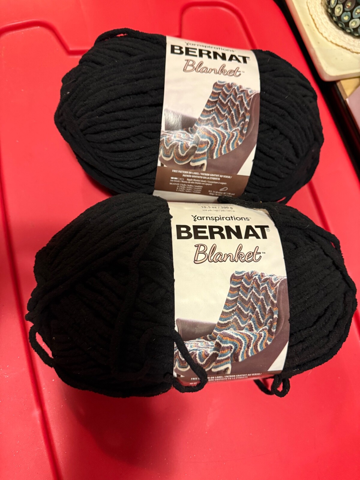 Yarnspirations Bernat Blanket Yarn, Coal, 2 Skeins