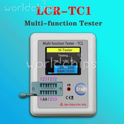 LCR-TC1 1.8'' TFT LCD Transistor Tester Diode Triode Capacitor Resistor Meter U-S