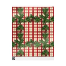 Red Christmas Plaid Wrapping Papers