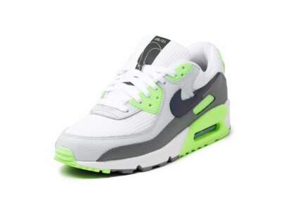 Nike Air Max 90 White Sneakers Split Swoosh Logo Retro