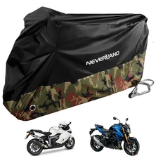 Large Waterproof Dust UV Bike Motorcycle Cover For Kawasaki Honda Suzuki Yamaha