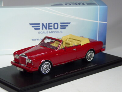 (KI-06-23) Neo Scale Models Bentley Continental Convertible rot in 1:43 in OVP