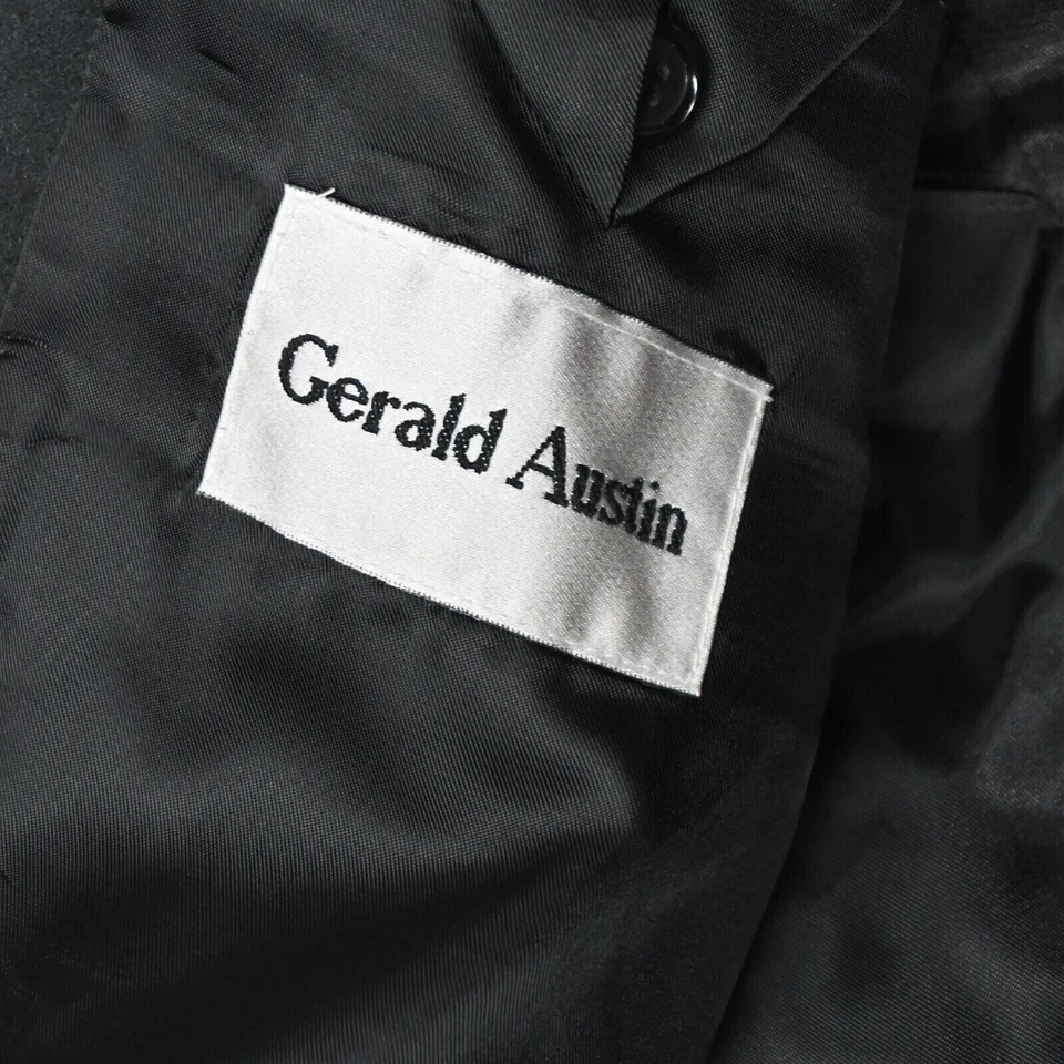 Gerald Austin 41R 42R 32x30 Negro Lana Hombres Abrigo Chaqueta Pantalones Traje Esmoquin Esmoquin Foto 4 de 4