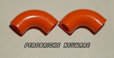 Lego TechnikTechnic 2 Winkel 90° Bogen Verbinder Rohr orange #25214 NEUWARE