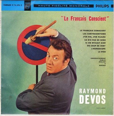 RAYMOND DEVOS ''LE FRANCAIS CONSENT'' 50er 25 cm PHILIPS 76.496
