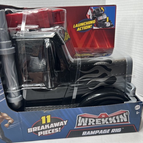 WWE Action Figure Vehicle WWE Wrekkin Wrestling WWE Rampage Rig Truck Black ๐ฅ - Picture 2 of 9