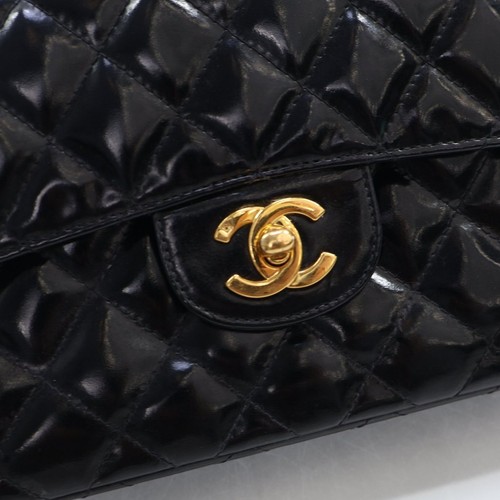 Chanel 1996 Vintage Double Sided Flap Small Black Patent - Picture 4 of 18