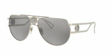 Versace Sunglasses VE2225 12526G 60mm Pale Gold / Light Grey Mirror Silver Lens