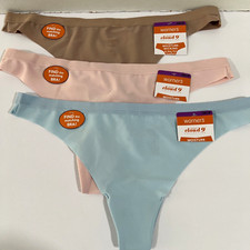 NEW Warners 3 Pairs Cloud 9 Thongs Panties 2XL/9 Multi-Color RX8101P NWT
