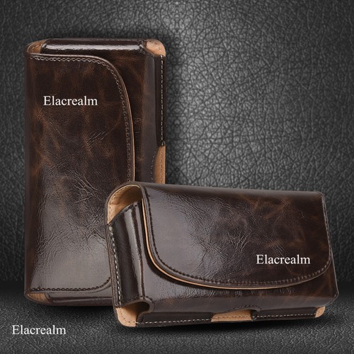 Horizontal Leather Pouch Belt Clip Holster Case For iPhone 8 7 & SAMSUNG S9/S8+ - Foto 15 di 23