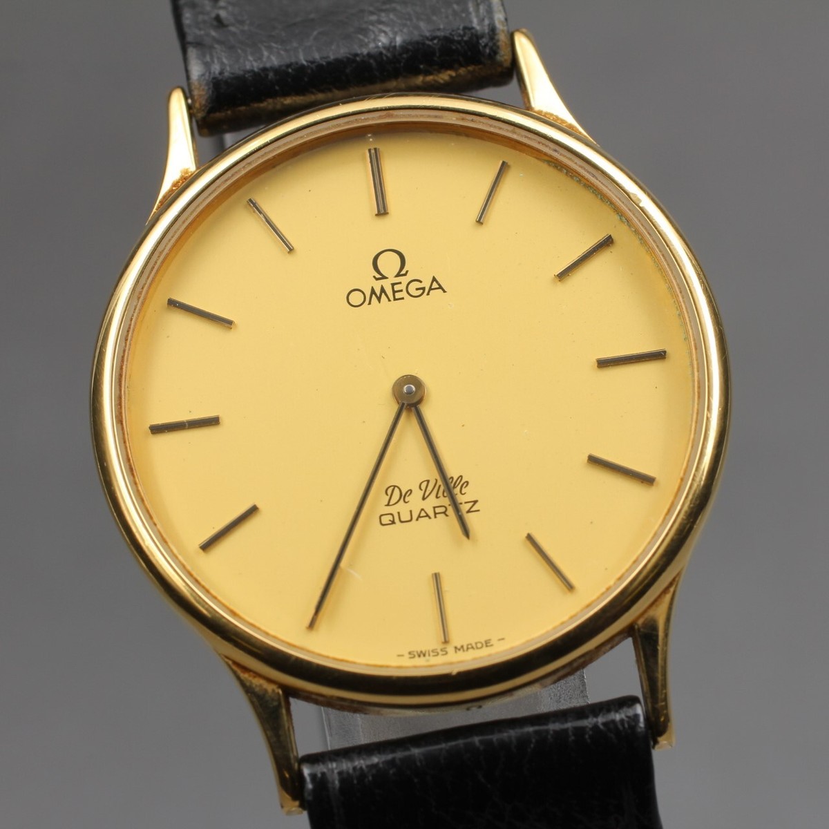 VINTAGE] OMEGA De Ville Cal.1365 Quartz Gold Push Crown