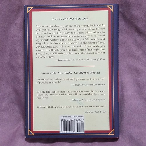 For One More Day by Mitch Albom Relationship Heartbreak Renewal - Picture 2 of 4
