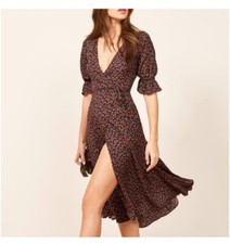 Reformation Judith Mabel Floral Wrap Dress Medium