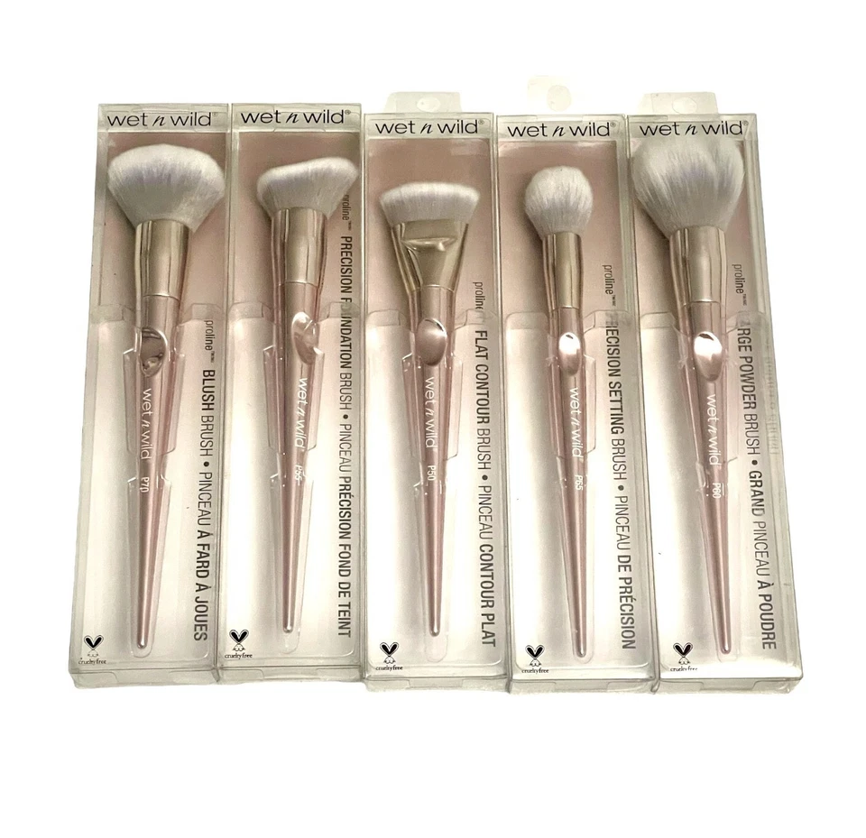 Лот из 80 кистей для макияжа Wet n Wild Pro Line, полный размер, ассортимент из 5 стилей - Изображение 2 из 3