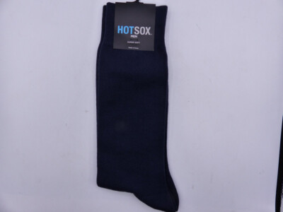 HOT SOX HM500009 NAVY MENS SUPER SOFT NAVY SOLID DRESS SOCKS SIZE 10-13