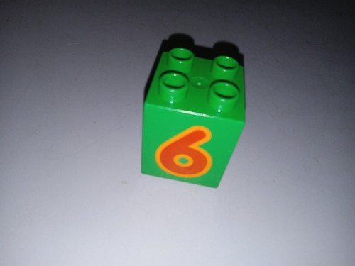 LEGO Duplo Replacement Brick Number 6 Green 2 X 2