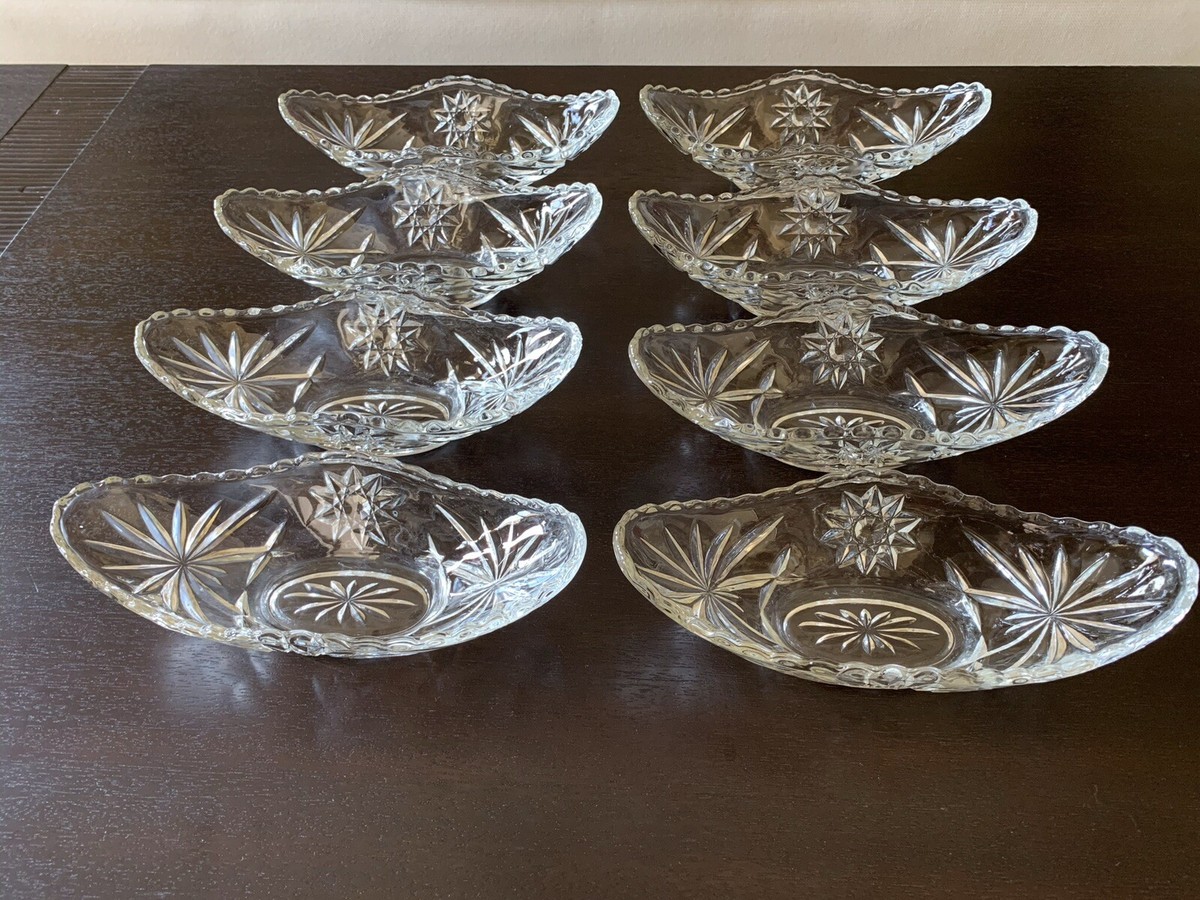 Anchor Hocking Early American Prescut 8 pc Crystal Gondola Anchor Hocking Early American Prescut 8 pc Crystal Gondola