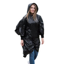 Regenschutz Regenponcho Regencape Festivalponcho Poncho Windjacke schwarz