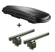 Dachbox VDPJUXT400 400Ltr + AURILIS PRO Dachtr&auml;ger f&uuml;r f&uuml;r Mercedes Citan ab 12