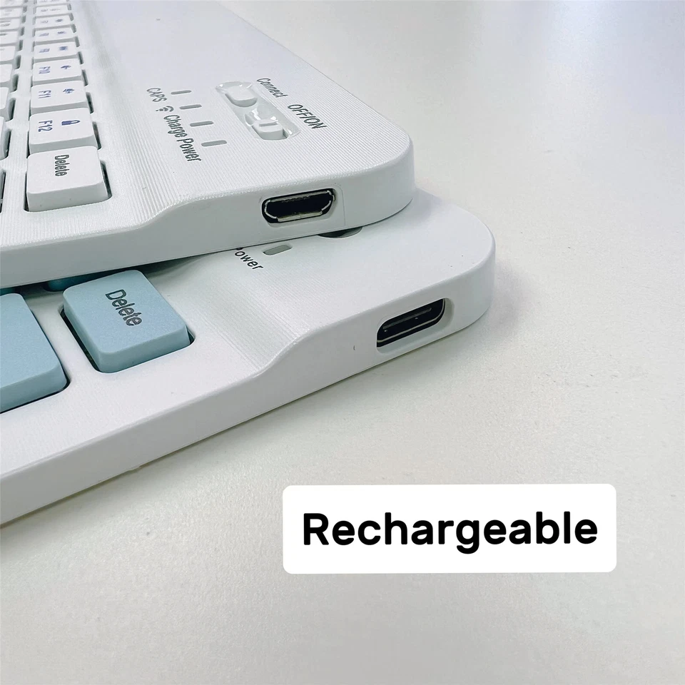Japanese Language Ultra-Thin Bluetooth Keyboard Rechargeable Silent Multi-Device - Image 4 of 4