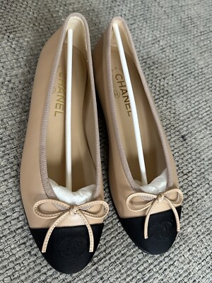 機能性抜群♪厚底☆【CHANEL】サンダル G46108-B18861-NABIY size 37EU NIB CHANEL 24C Beige Lamb & Grosgrain BlacK Cap
