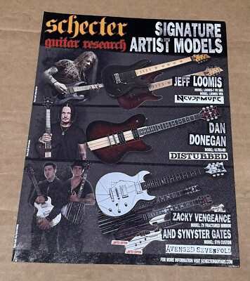Schecter Guitar Research - LOOMIS / DONEGAN / AVENGED SEVENFOLD - 2010 Print Ad