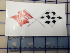 Vintage Chevy Chevrolet Cross Flags Sticker Decal 4.6