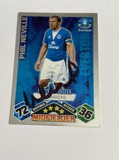 PHIL NEVILLE - EVERTON FC FOOTBALL SIGNED MATCH ATTAX CARD