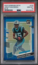 2023 Donruss Optic Jonathan Mingo Blue Prizm RC Auto /99 - PSA 10 - POP 1
