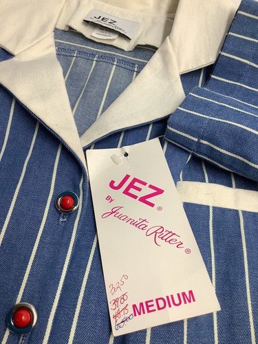 Jez Juanita Ritter Shirt Womens Medium Red White Blue Striped MFC230825/TP1 - Picture 5 of 8
