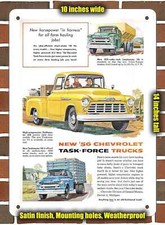 Metal Sign - 1956 Chevy Trucks- 10x14 Inches Metal Sign - 1956 Chevy Trucks- 10x14 Inches