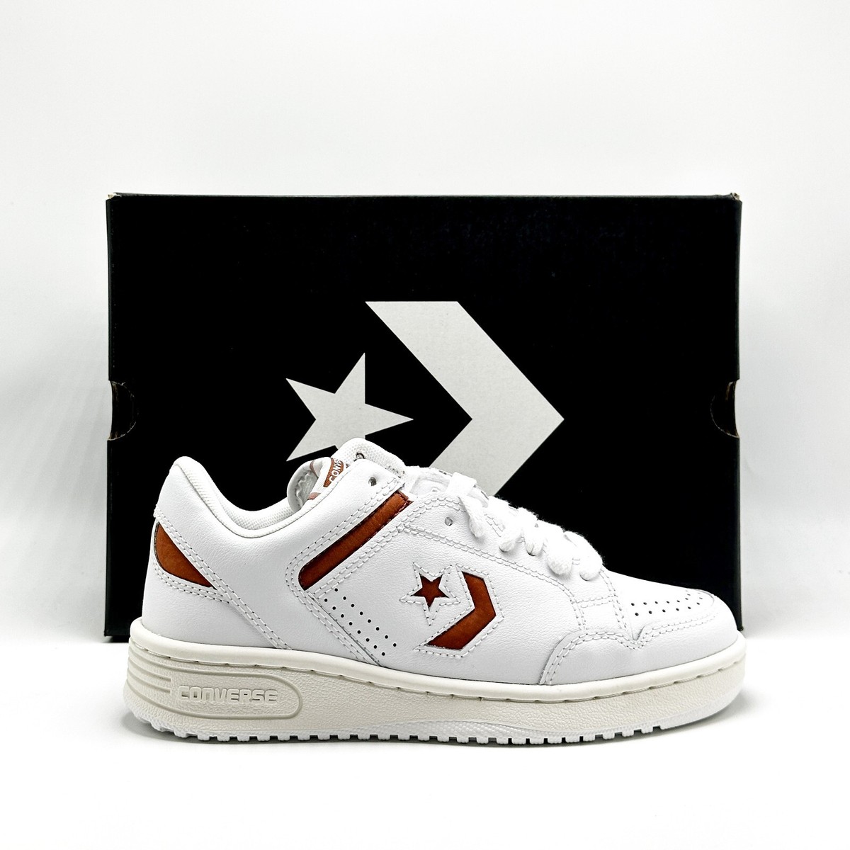 NEW* Unisex CONVERSE Weapon Leather In A Nutshell Brown / White