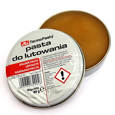 TERMOPASTY New flux soldering paste in the 40g tin for electronics SMD plumbing DIY UK