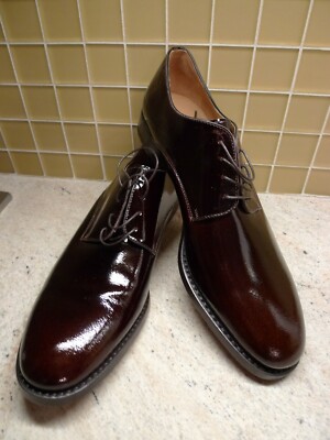JIL SANDER BROWN PATENT LEATHER MEN'S SHOES  UK SIZE 10 1/2 / US 11 1/2