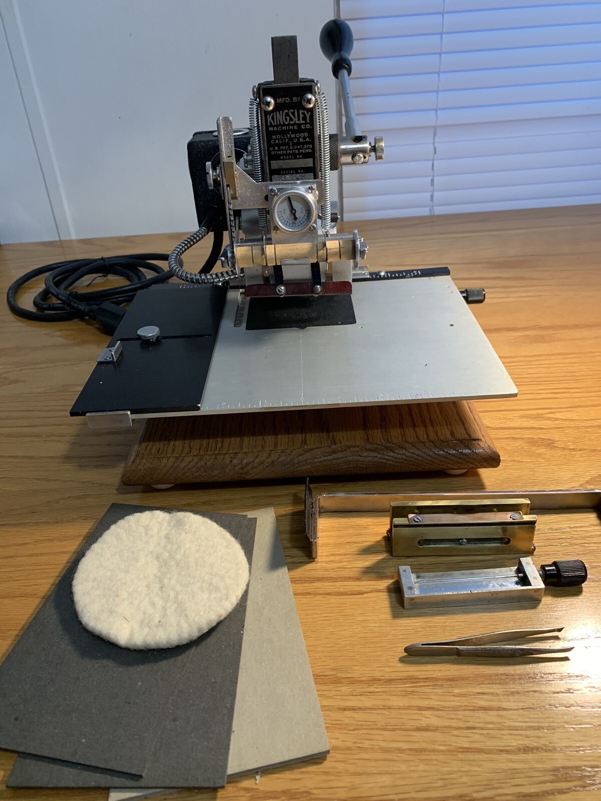 Kingsley M60 Hot Foil Stamping Embossing Machine + Foil/Type+Holder