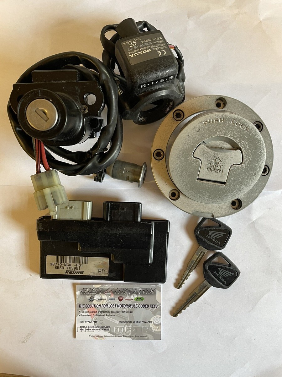 HONDA VFR800 VFR 800 MCW-H01 ECU / CDI + 2 keys Complete lockset