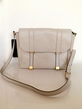 AUTH MARC JACOBS MESSENGER BAG 'TAPIOCA' COW LEATHER TAUPE UNISEX 