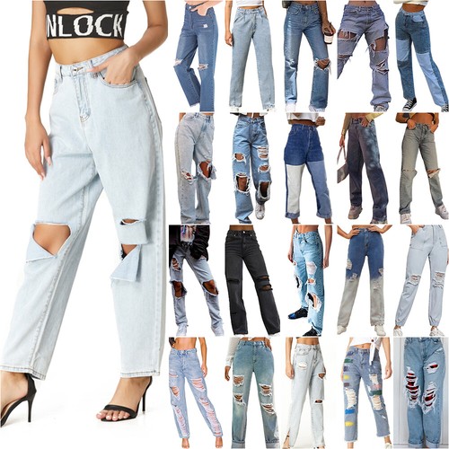 Denim Pants Ripped Jeans Baggy 