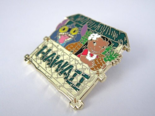 Prendedores Disney Lilo & Stitch at Pineapple Tiki Stand Disney Store Hawaii Pin - Imagen 4 de 4