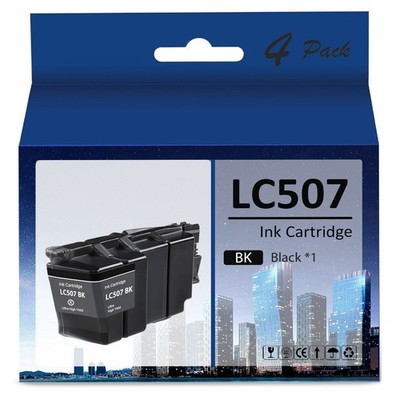 1PK LC507 Ultra High Yield Black InkCartridge Compatible for Brother MFC-J6975DW