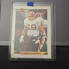 1992 Bowman Autographed Mark Schlereth Redskins #64 NFL Football Trading Card