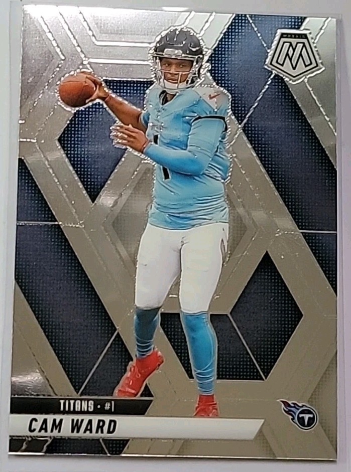 Cam Ward 2025 Panini Mosaic Rookie Card #382 Tennessee Titans