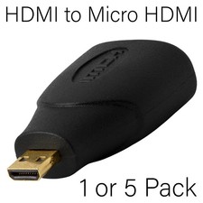 HDMI A Female to Micro HDMI D Male Adapter for TV Smartphone Streaming 1 or 5PCS