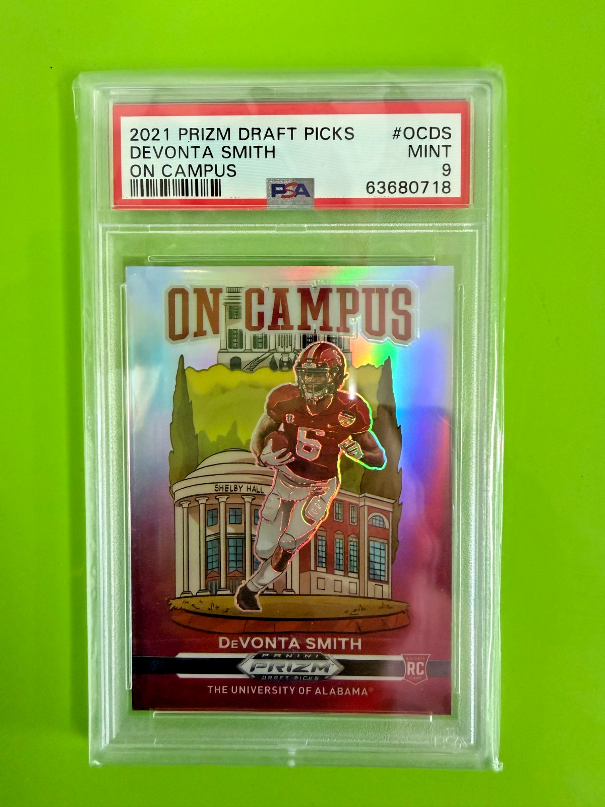 2021 Panini Prizm Draft Picks | On Campus DeVonta Smith RC PSA 9 | Fast Shipping