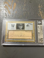 Walter Johnson 2001 Sp Legendary Cuts Autographs #/113 Bgs 8.5 Signature