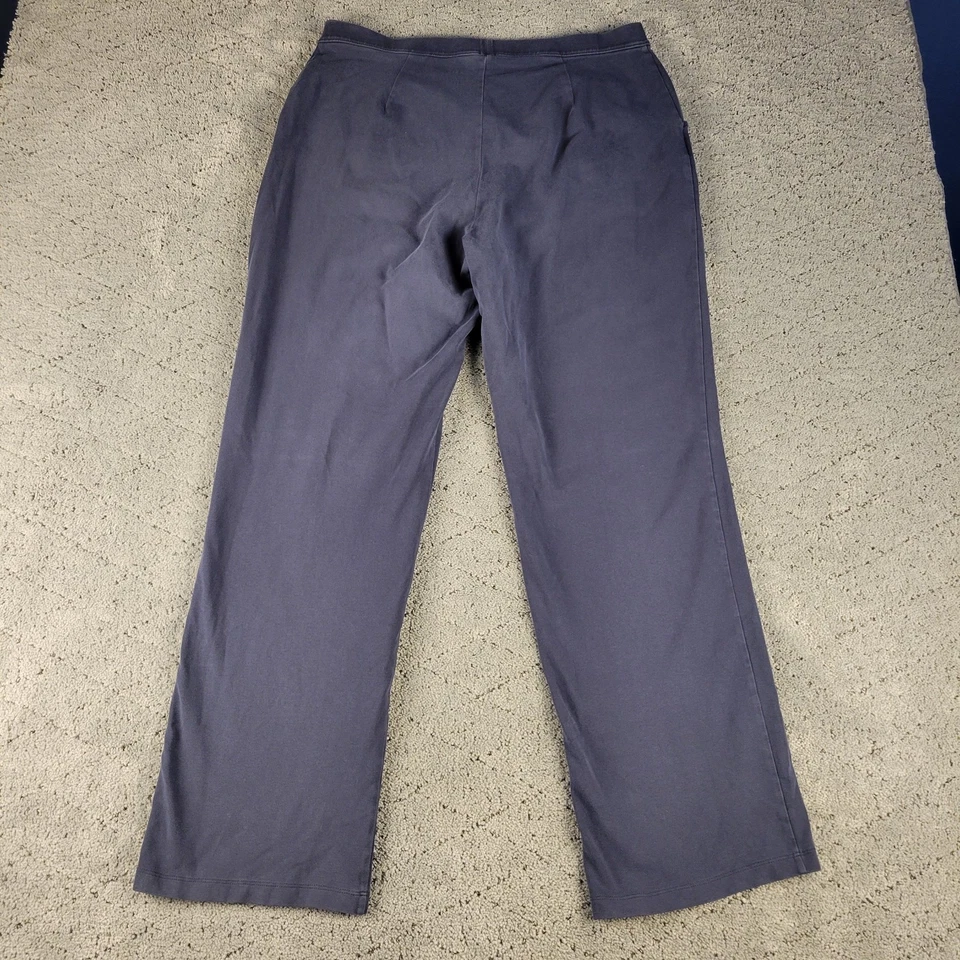 Pantalones deportivos LL Bean para mujer grandes azules cintura elástica relajados cómodos suaves Foto 2 de 4